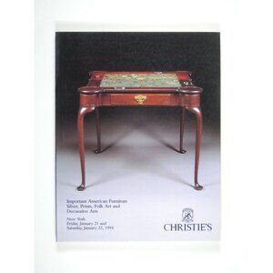 American Furniture Silver Folk Art Decor Arts Christies Auction Catalog 1994